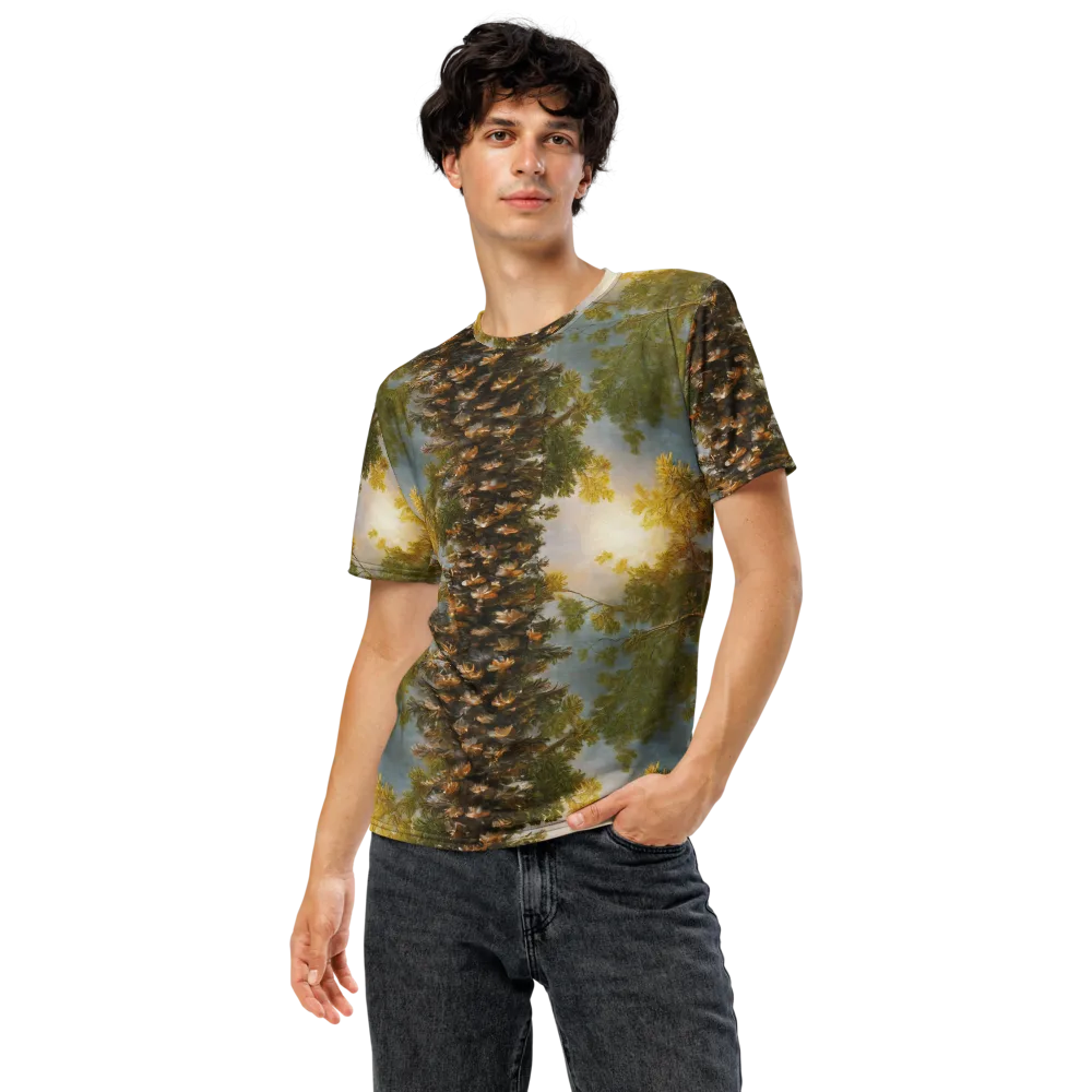 Golden Conifer on Men's Crew Neck T-Shirt — Front