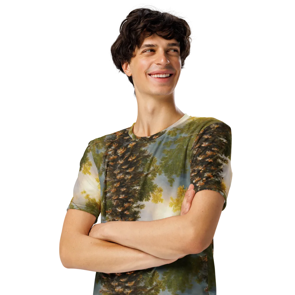 Golden Conifer on Men's Crew Neck T-Shirt — Left Front