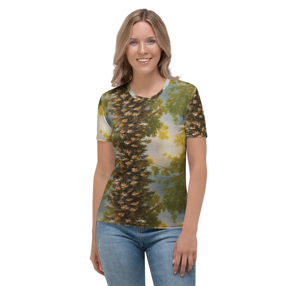 Golden Conifer on Women's Crew Neck T-Shirt — Front