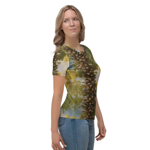 Golden Conifer on a Women's Crew Neck T-Shirt