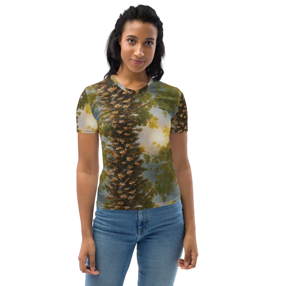 Golden Conifer on Women's Crew Neck T-Shirt — Front