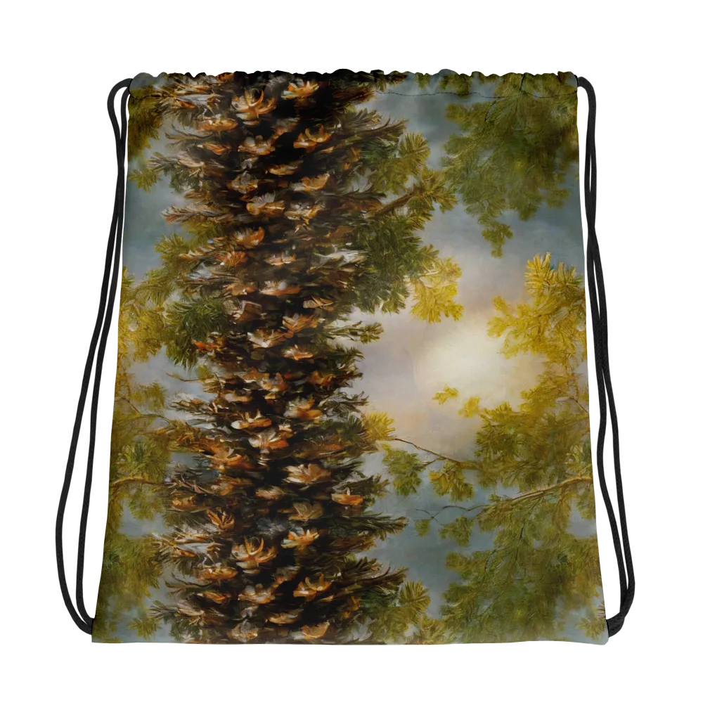 Golden Conifer on Drawstring Bag — Photo