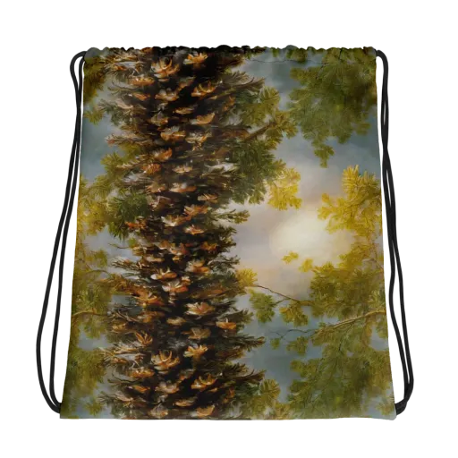Golden Conifer on a Drawstring Bag