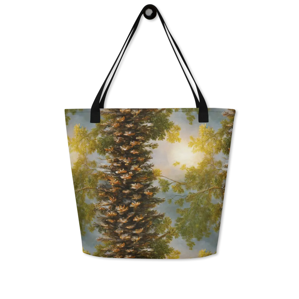 Golden Conifer on Large Tote Bag W/ Pocket — Front