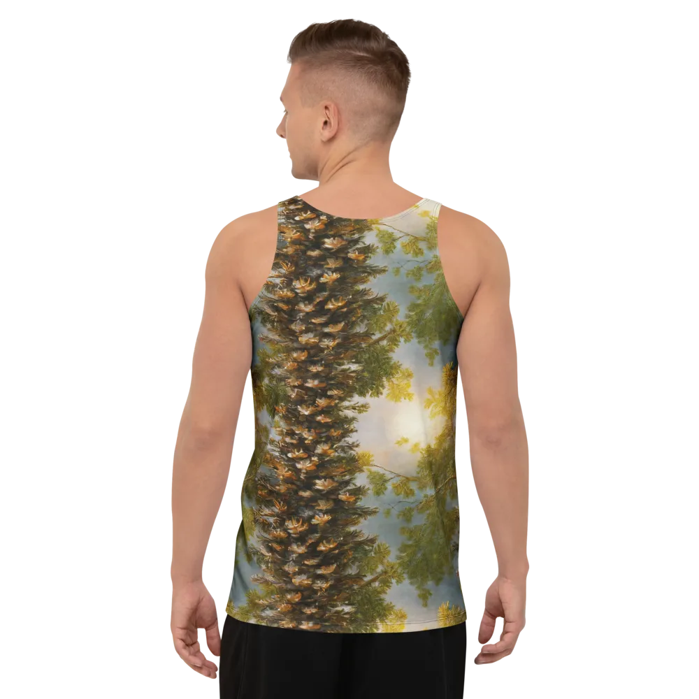 Golden Conifer on Men's Tank Top — Back