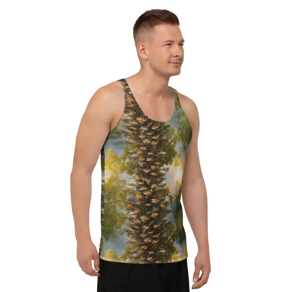 Golden Conifer on Men's Tank Top — Right Front