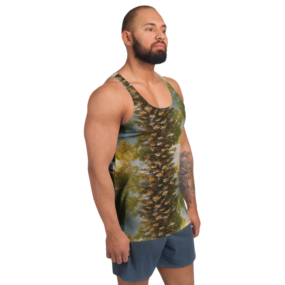 Golden Conifer on Men's Tank Top — Right Front