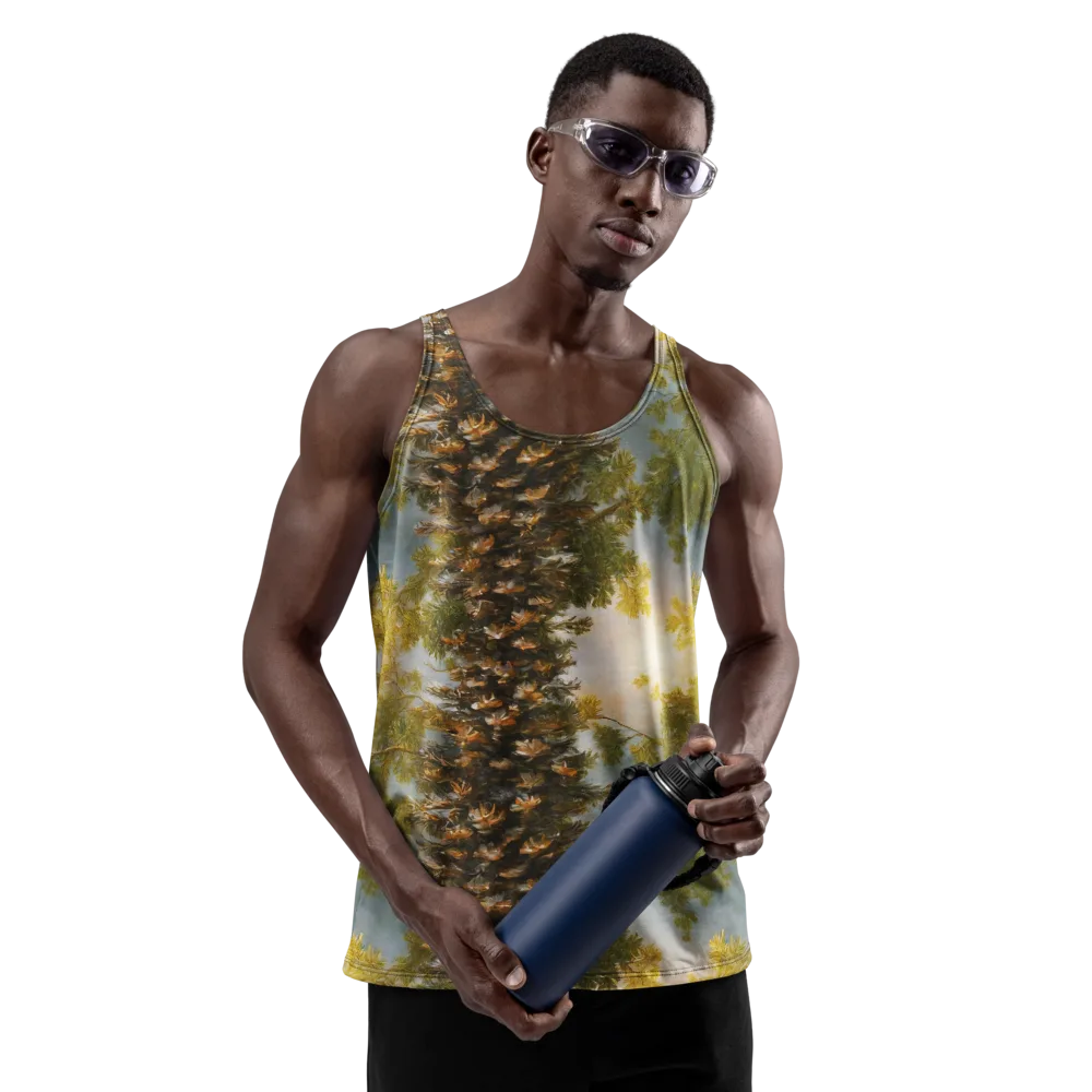 Golden Conifer on Men's Tank Top — Front