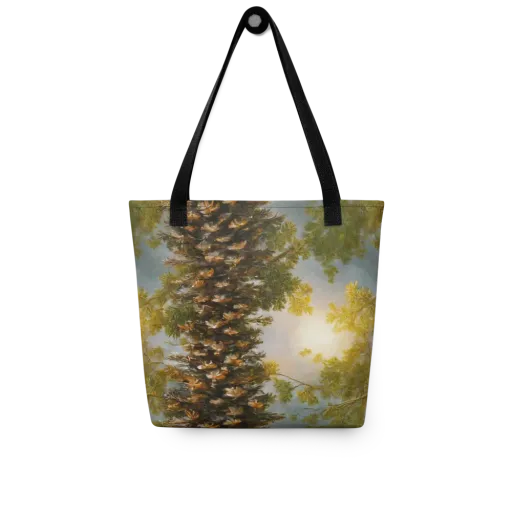 Golden Conifer on a Tote Bag