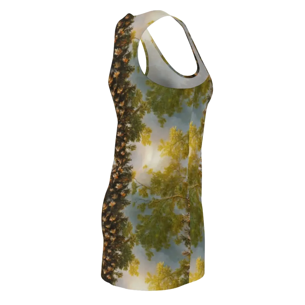 Golden Conifer on Racerback Dress — Back Side