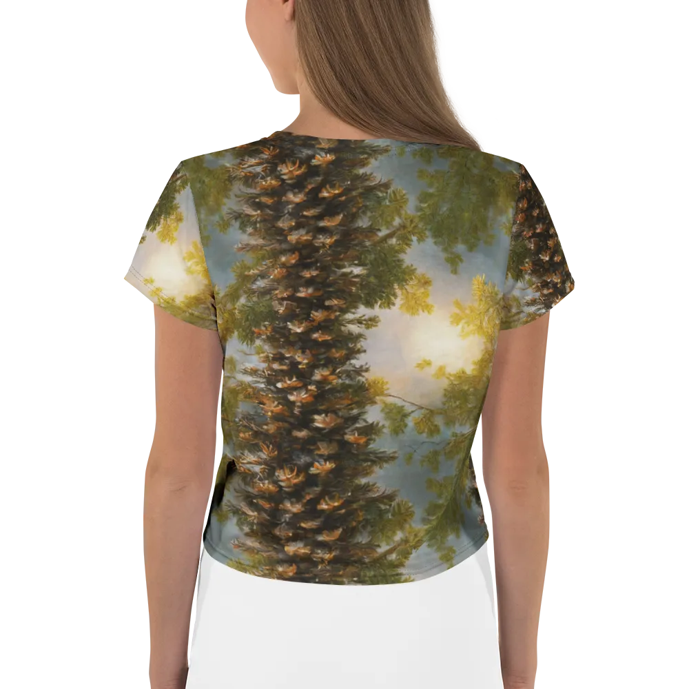 Golden Conifer on Crop Tee — Back