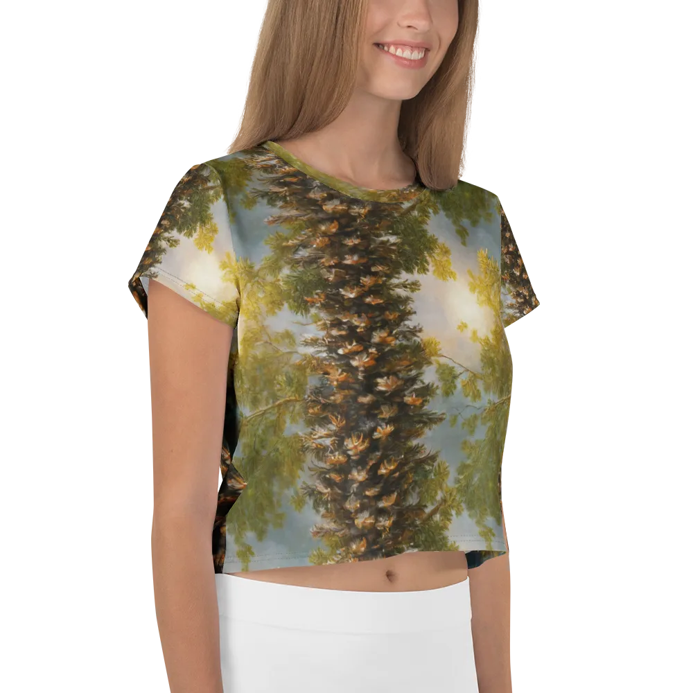 Golden Conifer on Crop Tee — Right