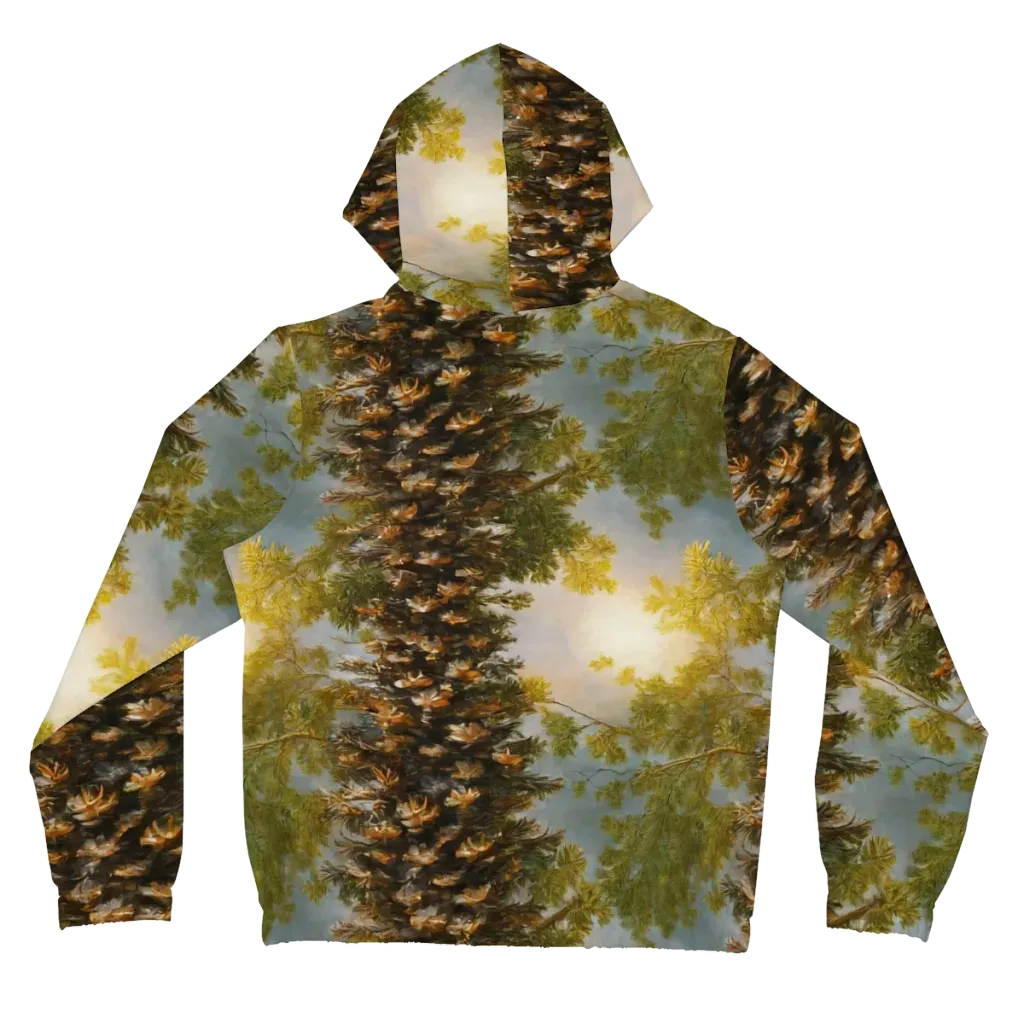 Golden Conifer on Women's Full-Zip Hoodie — Back