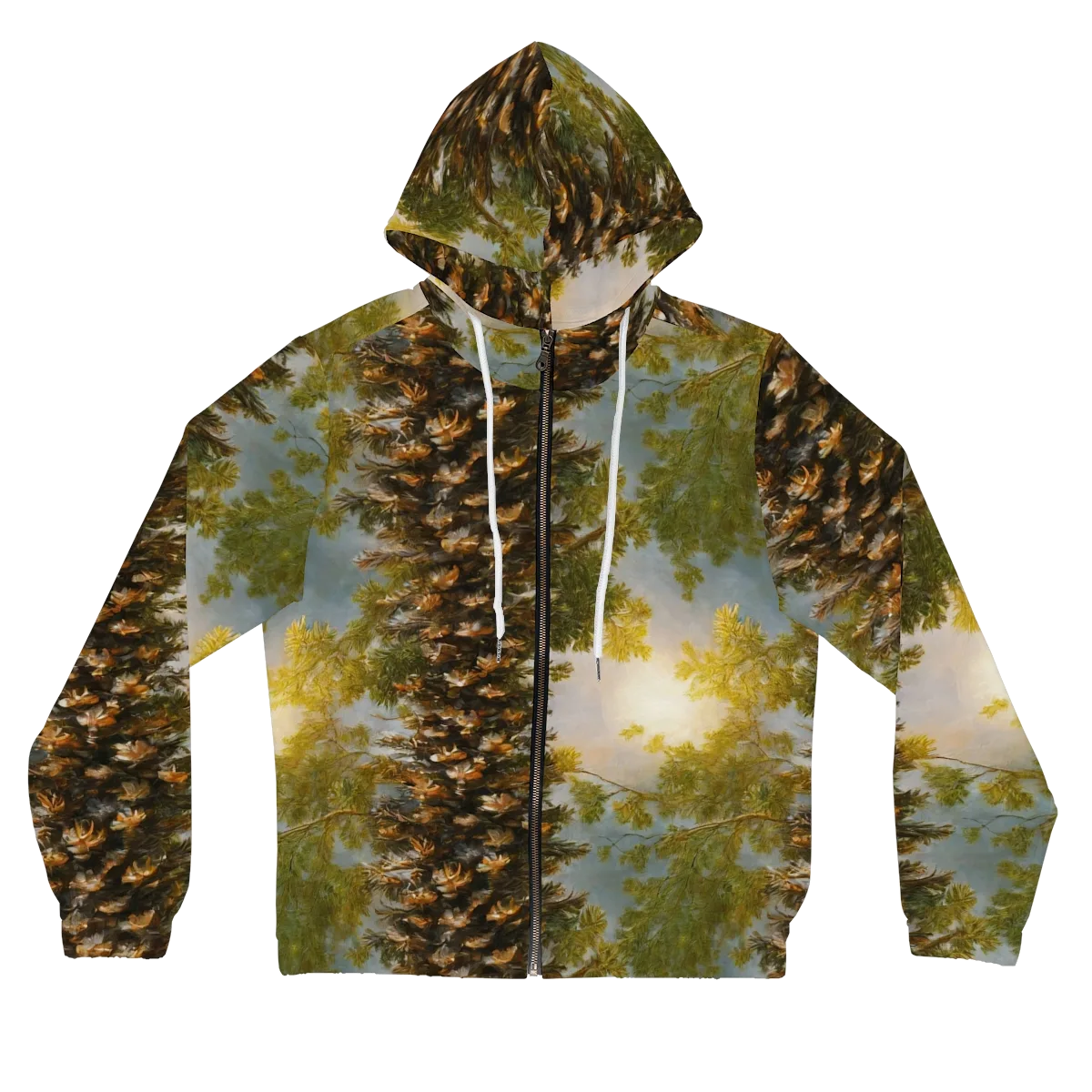 Golden Conifer on Women's Full-Zip Hoodie — Front