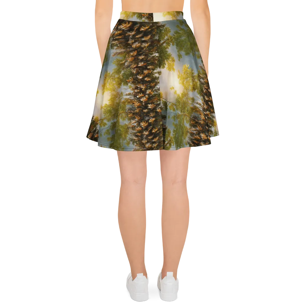 Golden Conifer on Skater Skirt — Back