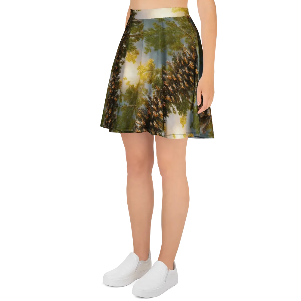 Golden Conifer on Skater Skirt — Left