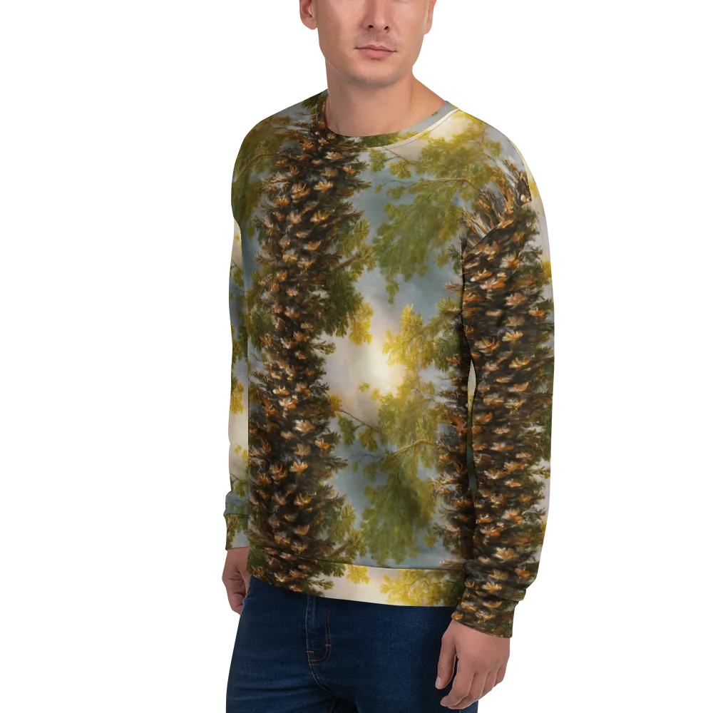 Golden Conifer on Sweatshirt — Left Front
