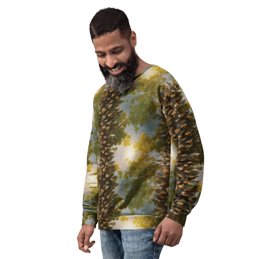 Golden Conifer on Sweatshirt — Left Front