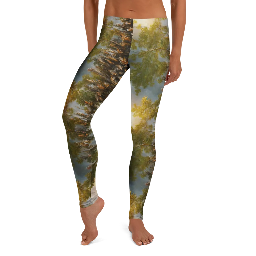 Golden Conifer on Leggings — Front