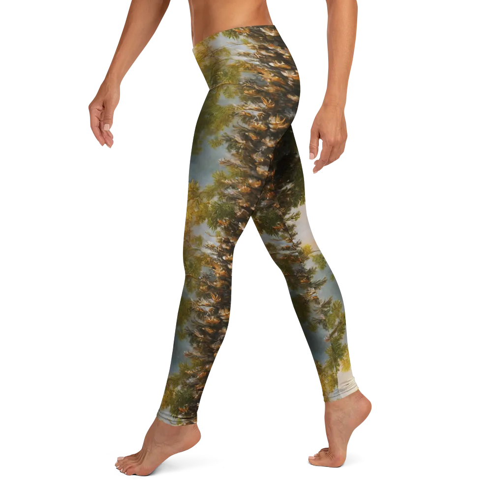 Golden Conifer on Leggings — Left