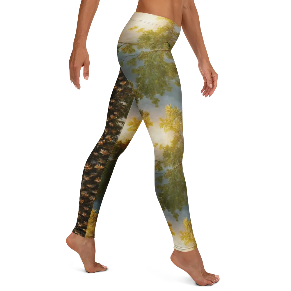 Golden Conifer on Leggings — Right