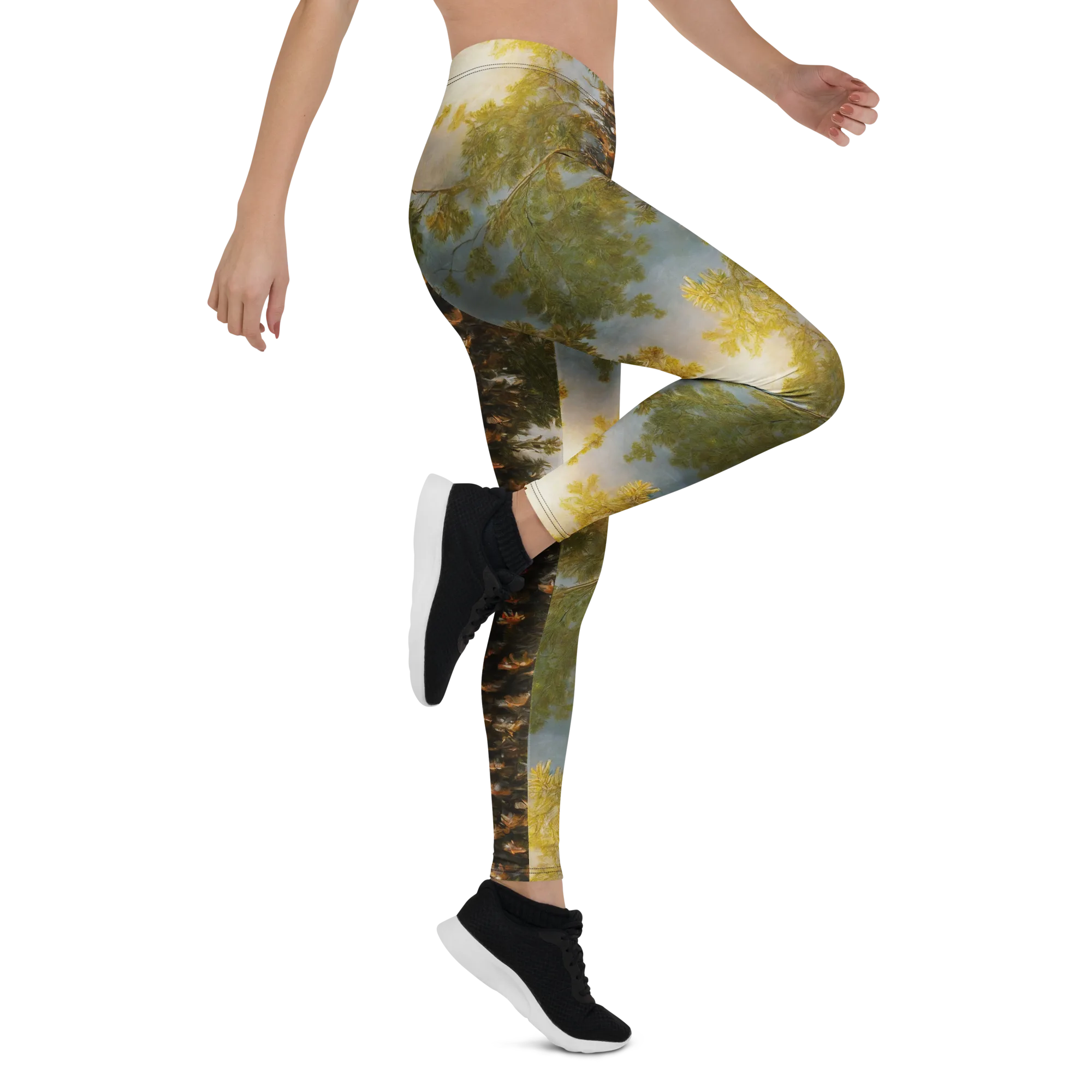 Golden Conifer on Leggings — Right
