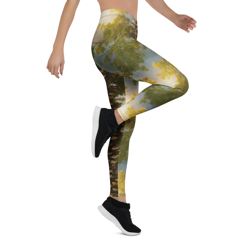 Golden Conifer on Leggings — Right