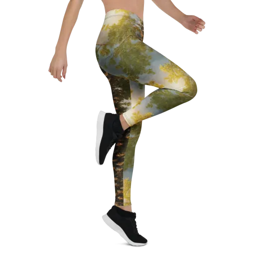 Golden Conifer on a Leggings