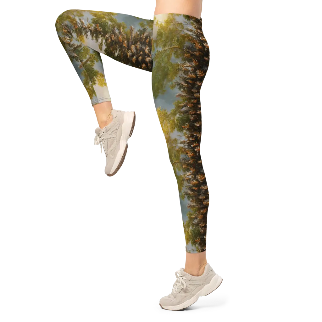 Golden Conifer on Leggings — Left