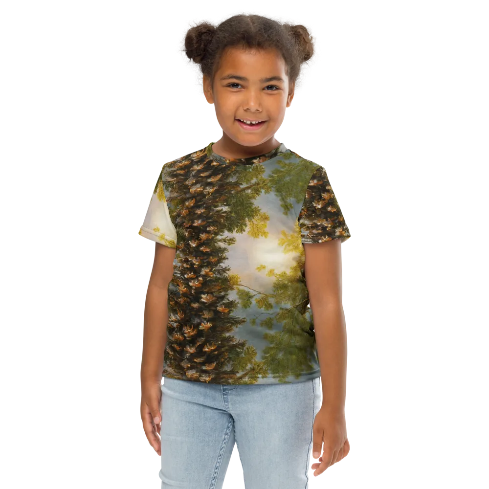 Golden Conifer on Kids Crew Neck T-Shirt — Front