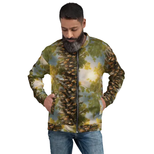 Golden Conifer on a Bomber Jacket