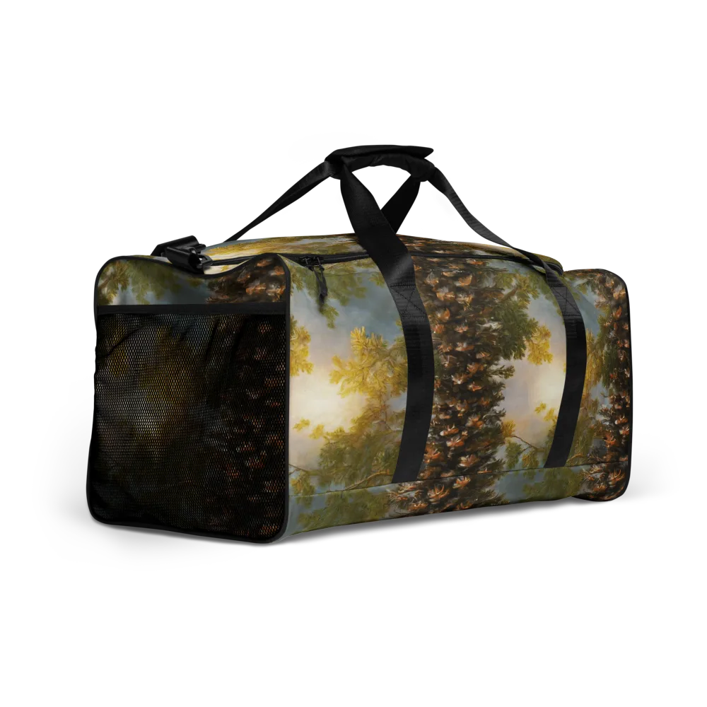 Golden Conifer on Duffle Bag — Right Front