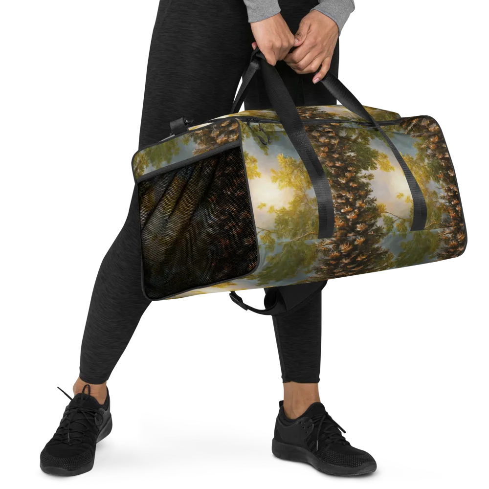 Golden Conifer on Duffle Bag — Right Front