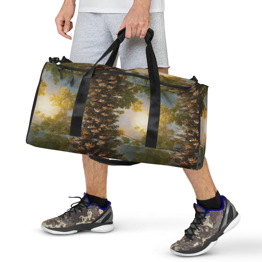 Golden Conifer on Duffle Bag — Front