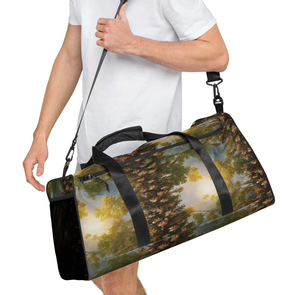 Golden Conifer on Duffle Bag — Right Front