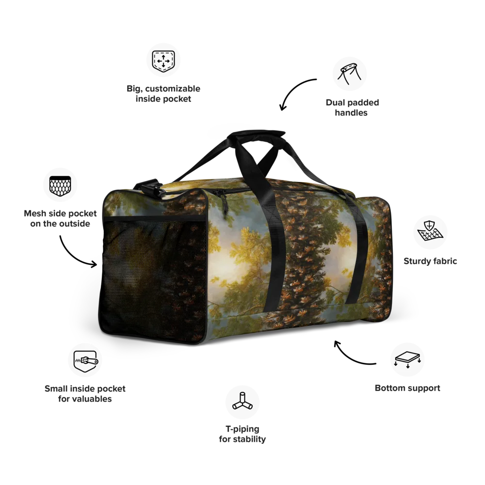 Golden Conifer on Duffle Bag — Right Front