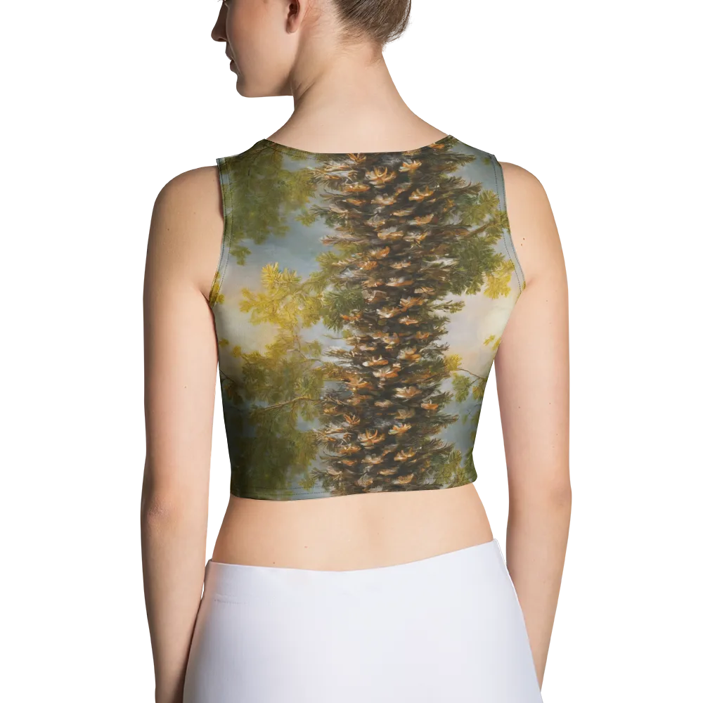 Golden Conifer on Crop Top — Back