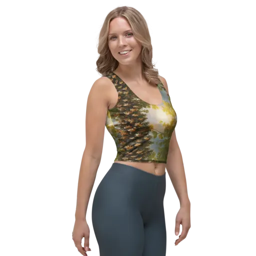 Golden Conifer on a Crop Top