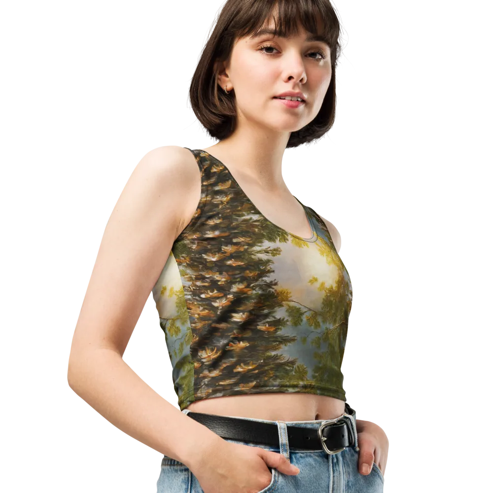 Golden Conifer on Crop Top — Right Front