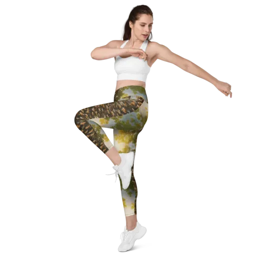 Golden Conifer on a Leggings with Pockets