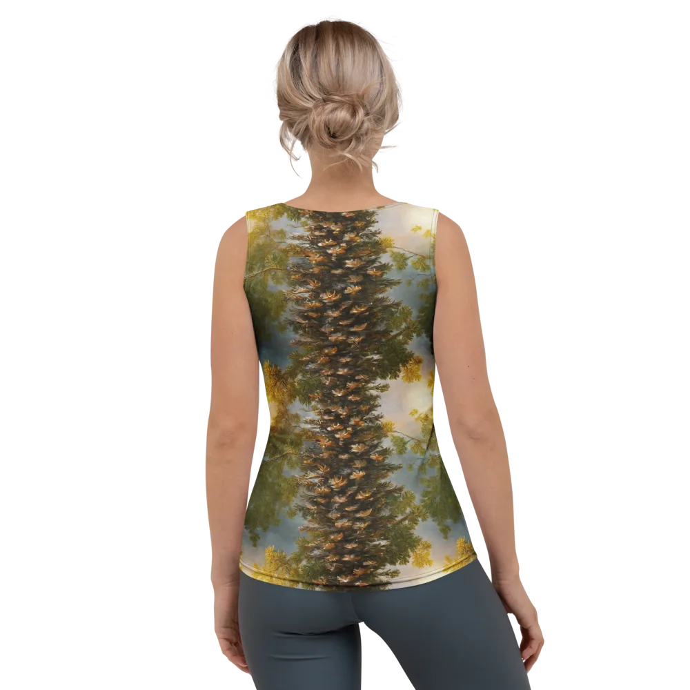 Golden Conifer on Women's Tank Top — Back