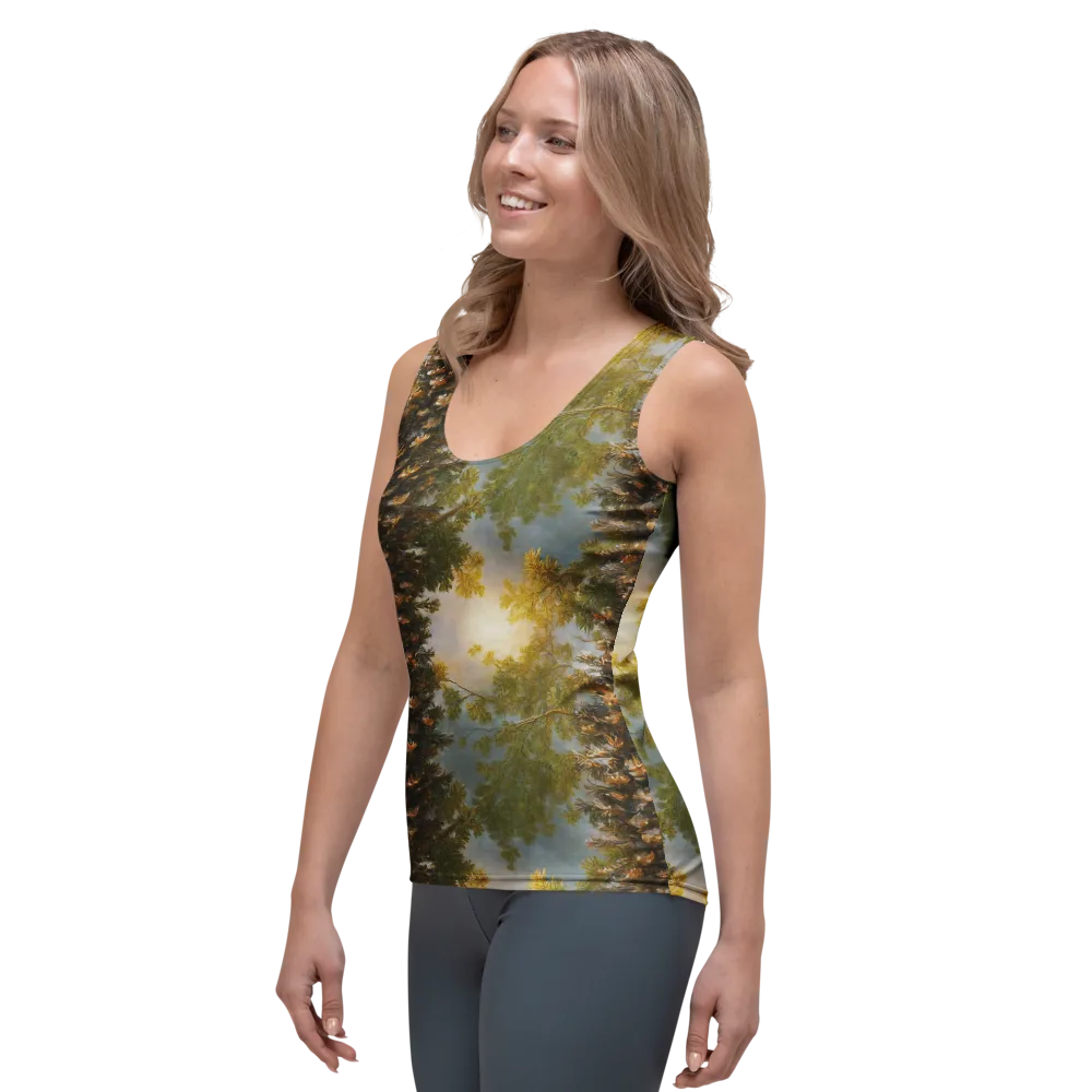 Golden Conifer on Women's Tank Top — Left Front