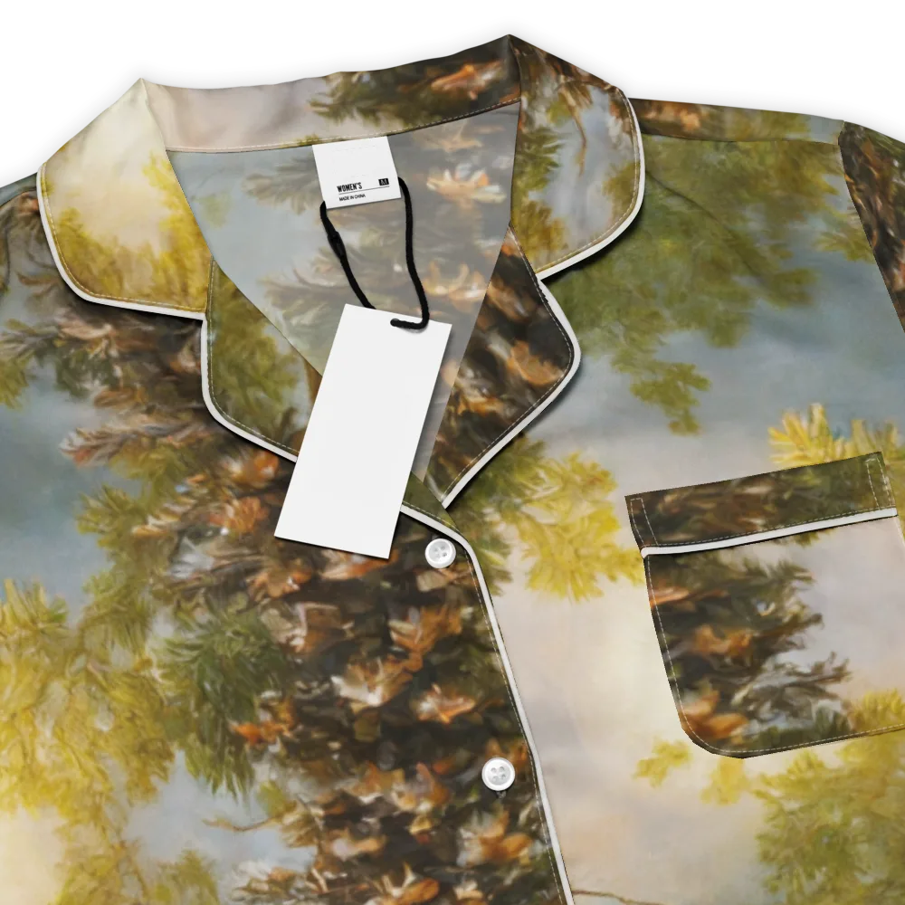 Golden Conifer on Women's Short Sleeve Pajama Top — Product details
