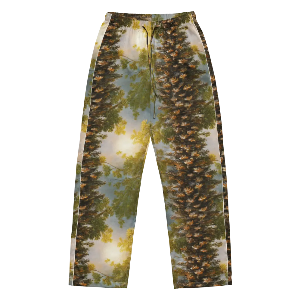 Golden Conifer on Women's Pajama Pants — Front