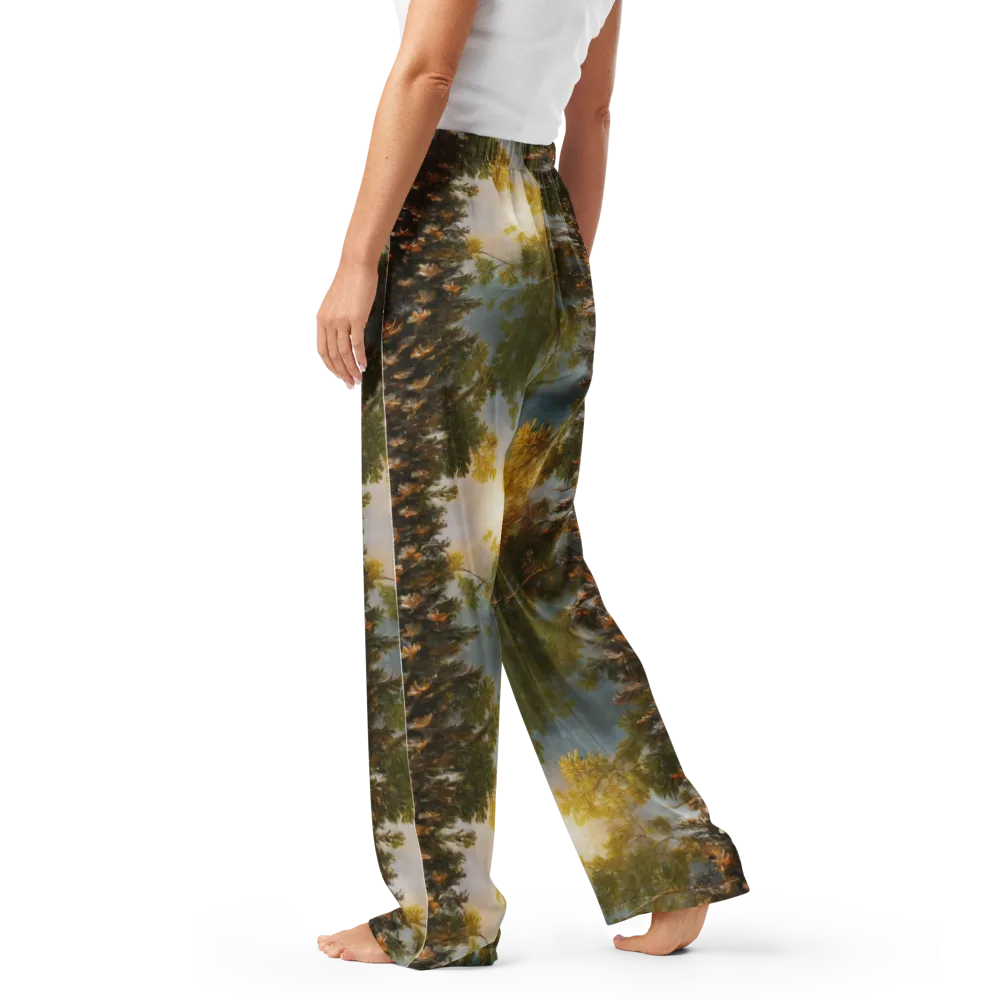 Golden Conifer on Women's Pajama Pants — Left
