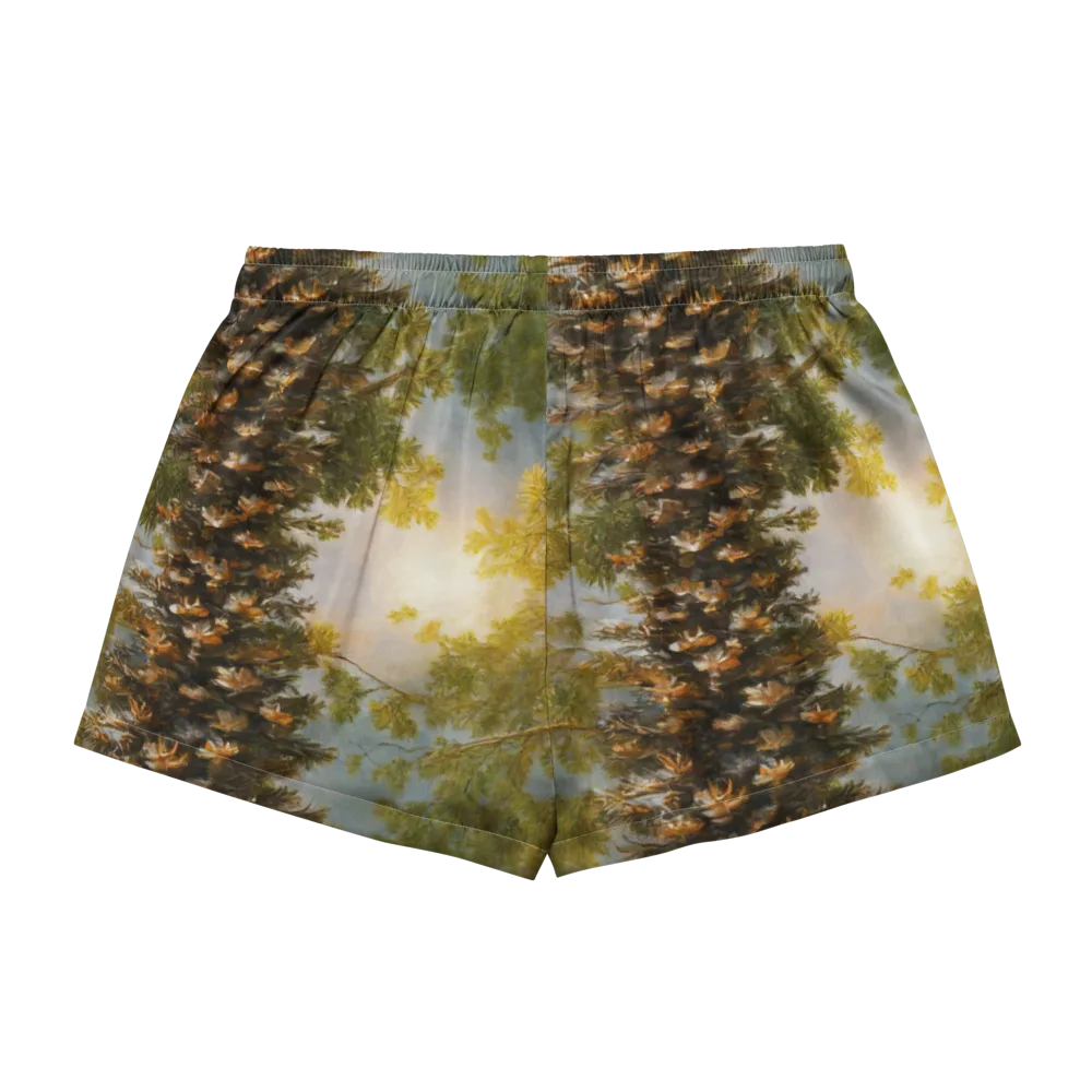 Golden Conifer on Women's Pajama Shorts — Back