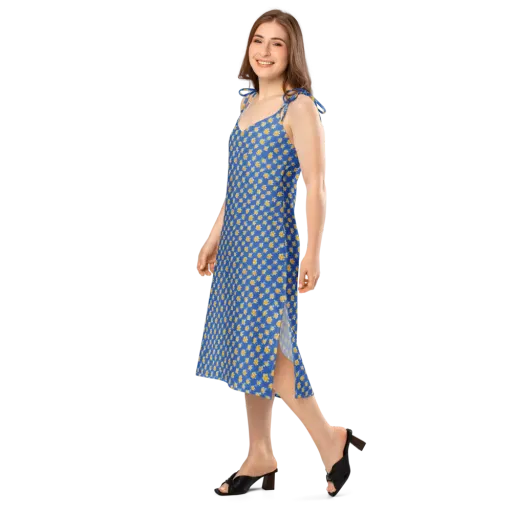 Cobalt Marigold on a Slip Dress