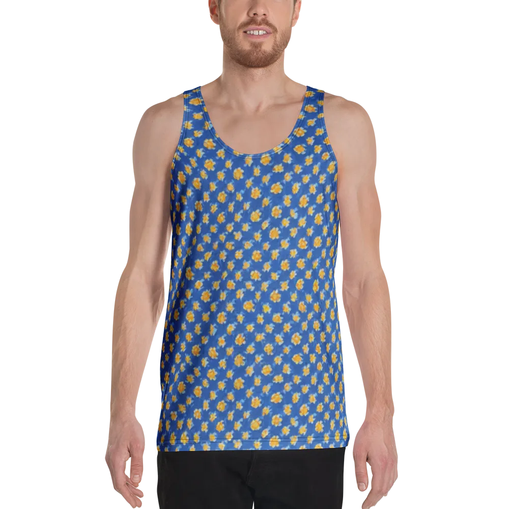 Cobalt Marigold on Men's Tank Top — Front