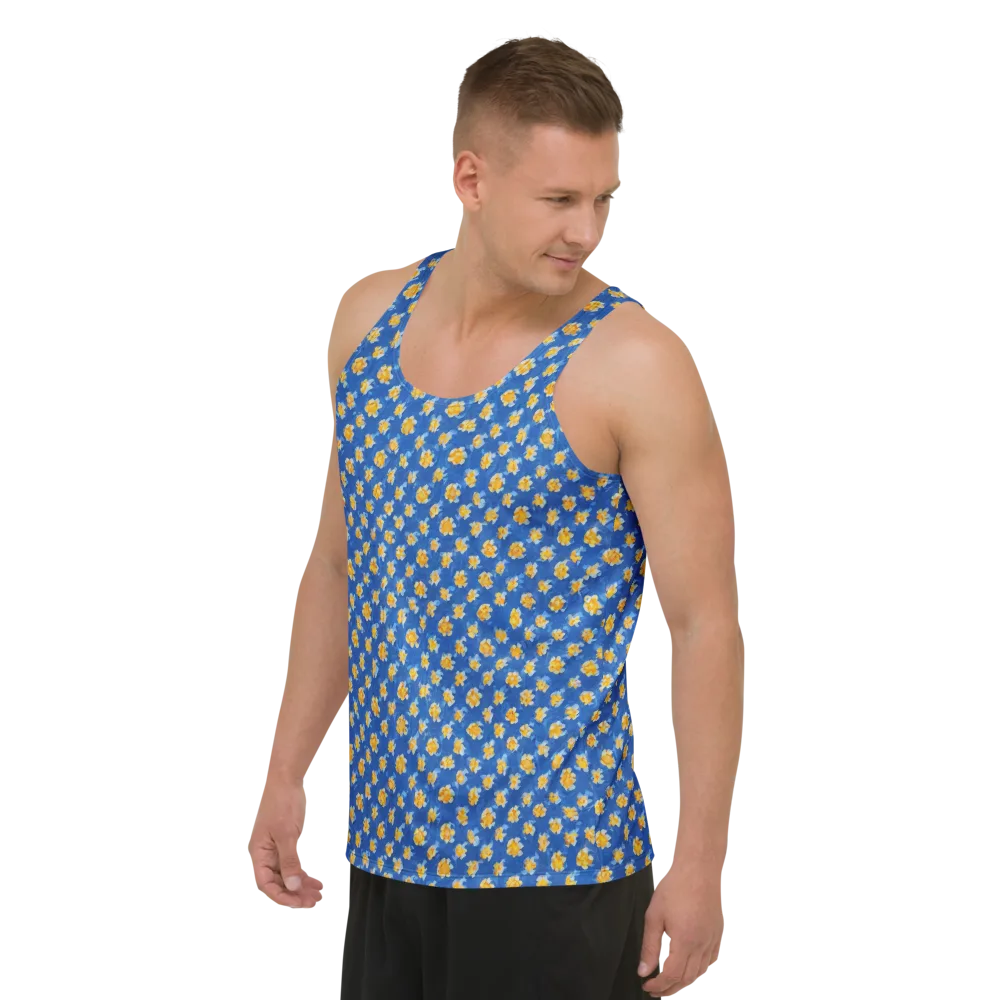 Cobalt Marigold on Men's Tank Top — Left Front