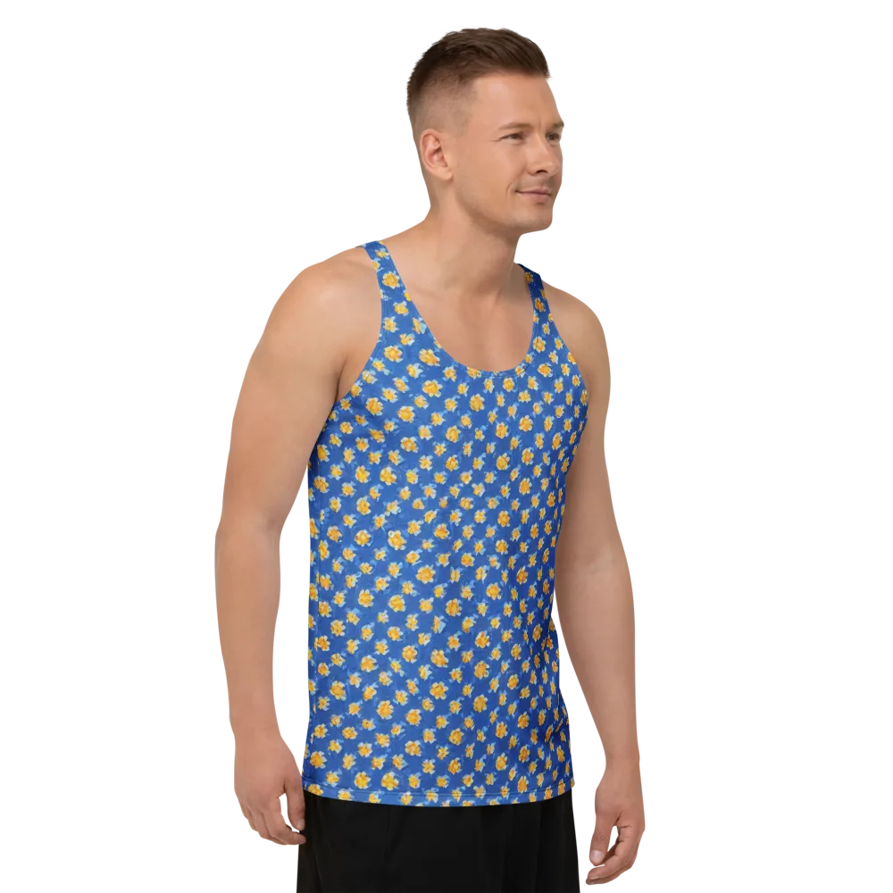 Cobalt Marigold on Men's Tank Top — Right Front